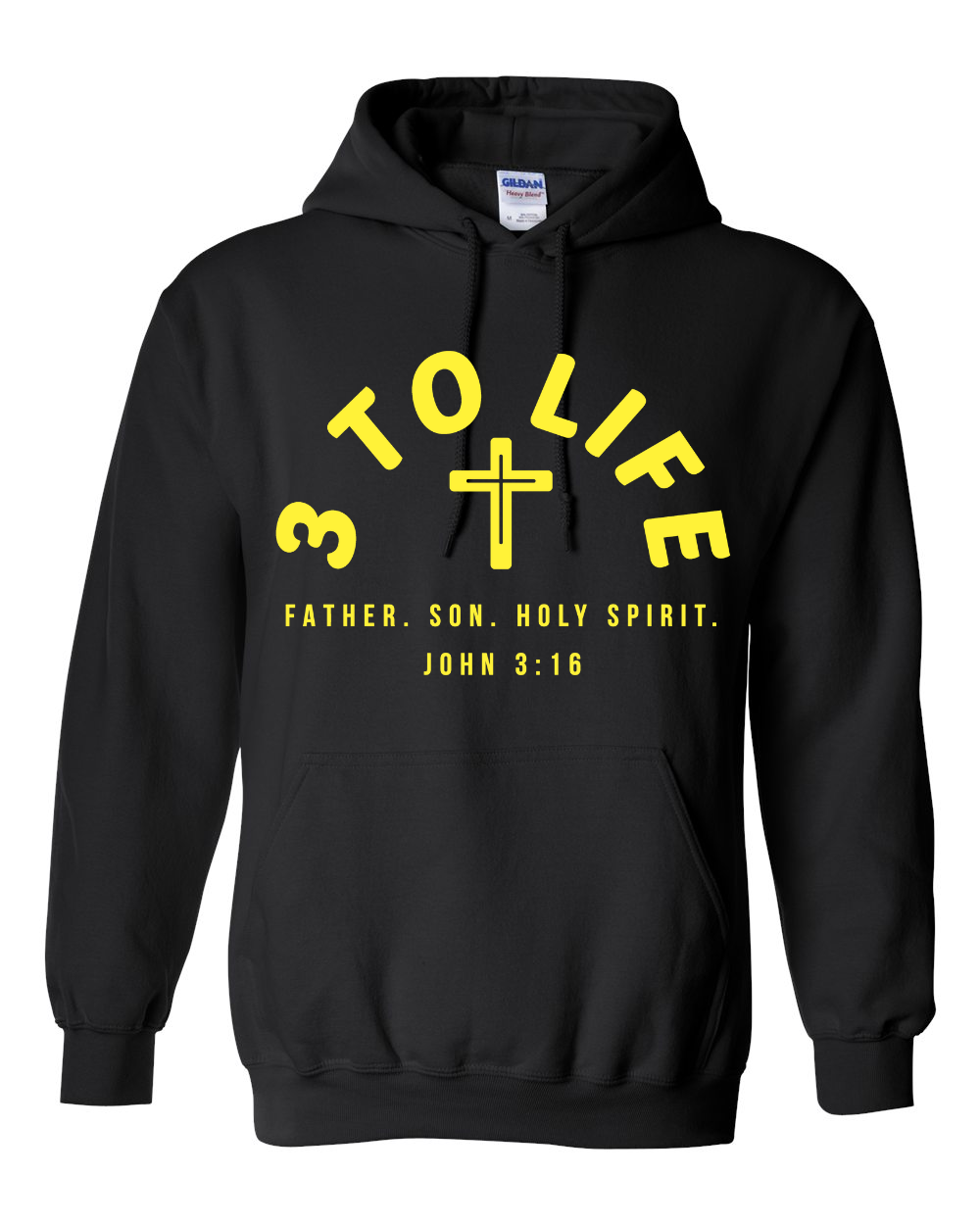 "Trinity Hoodie Black & Gold"