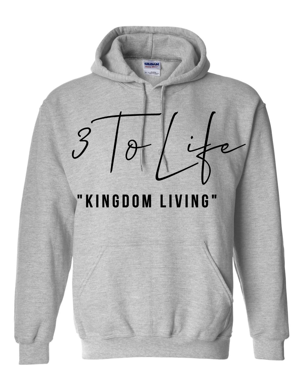"Kingdom Living Hoodie Grey & Black"