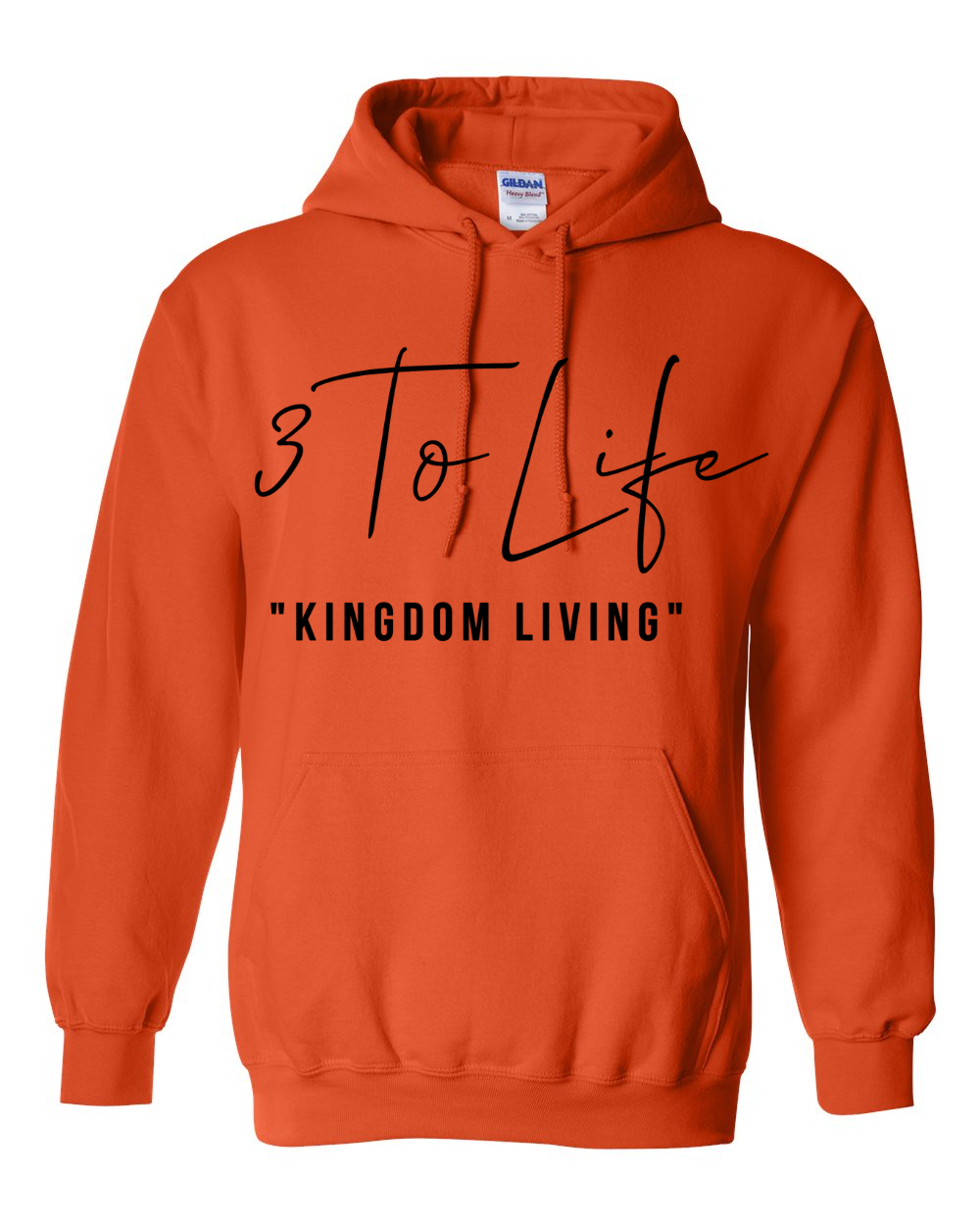 "Kingdom Living Hoodie Orange & Black"