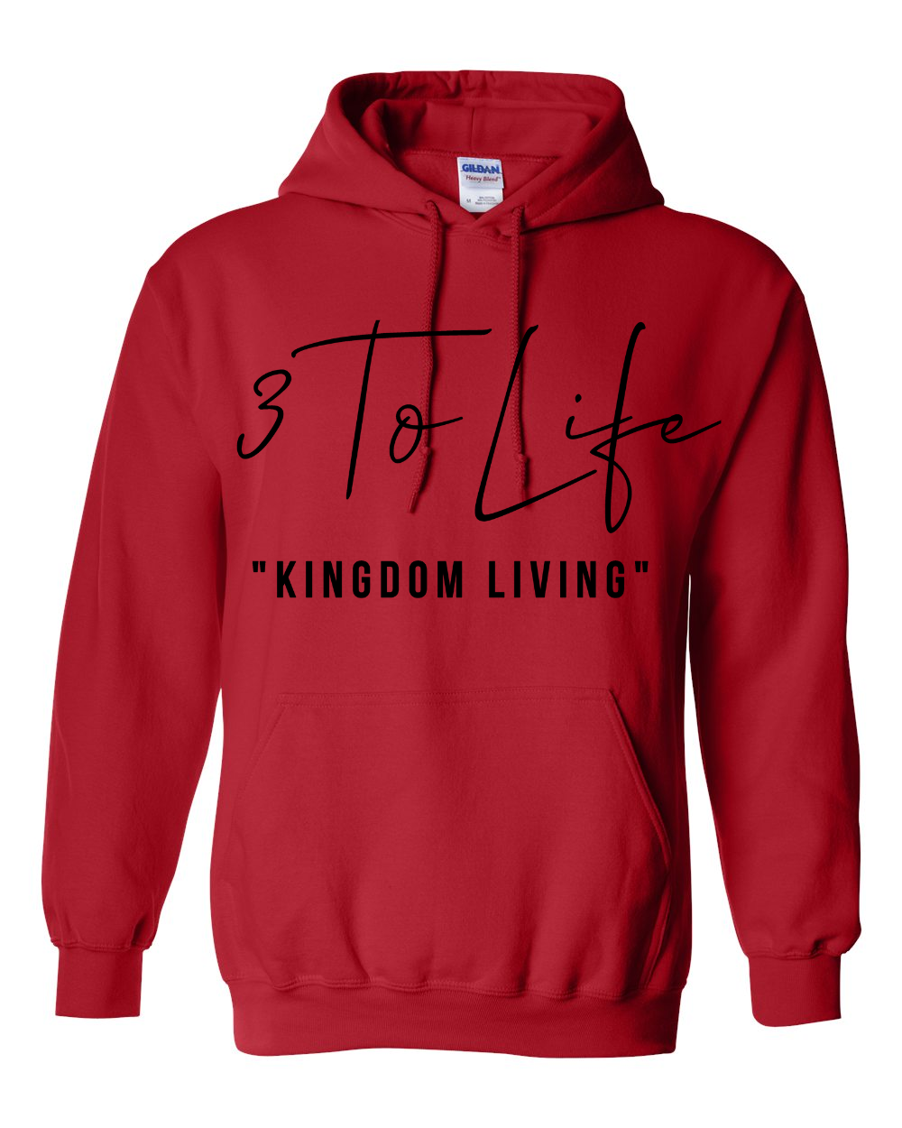 "Kingdom Living Hoodie Red & Black"