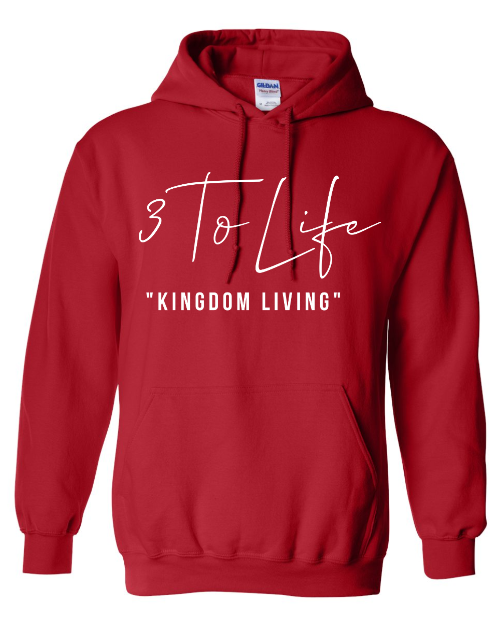 "Kingdom Living Hoodie Red & White"