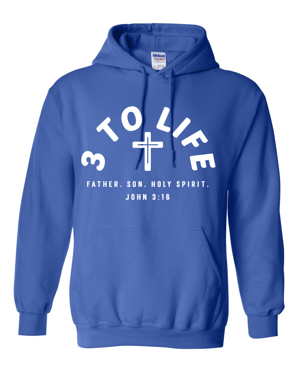 "Trinity Hoodie Royal Blue & White"