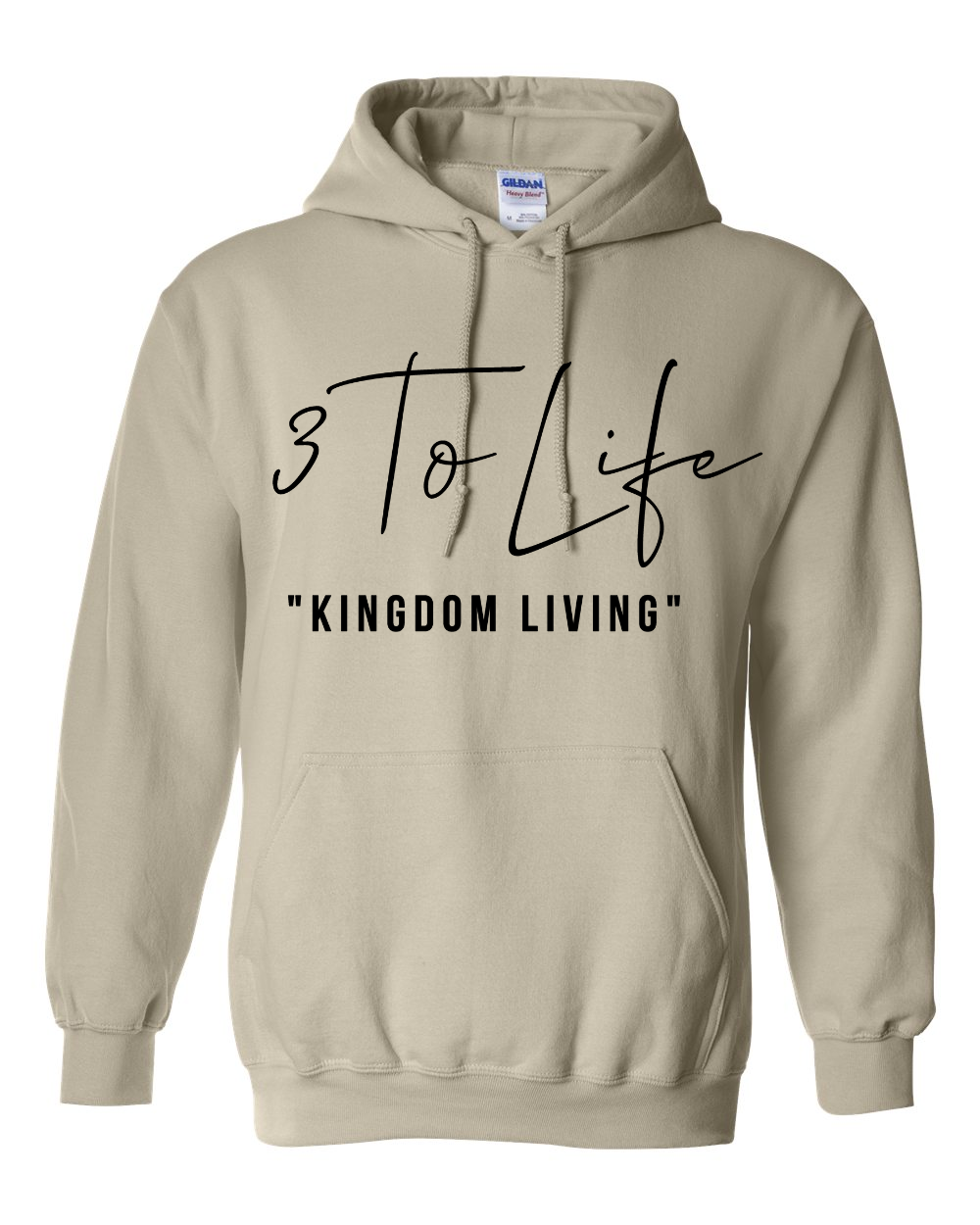 "Kingdom Living Hoodie Sand & Black"