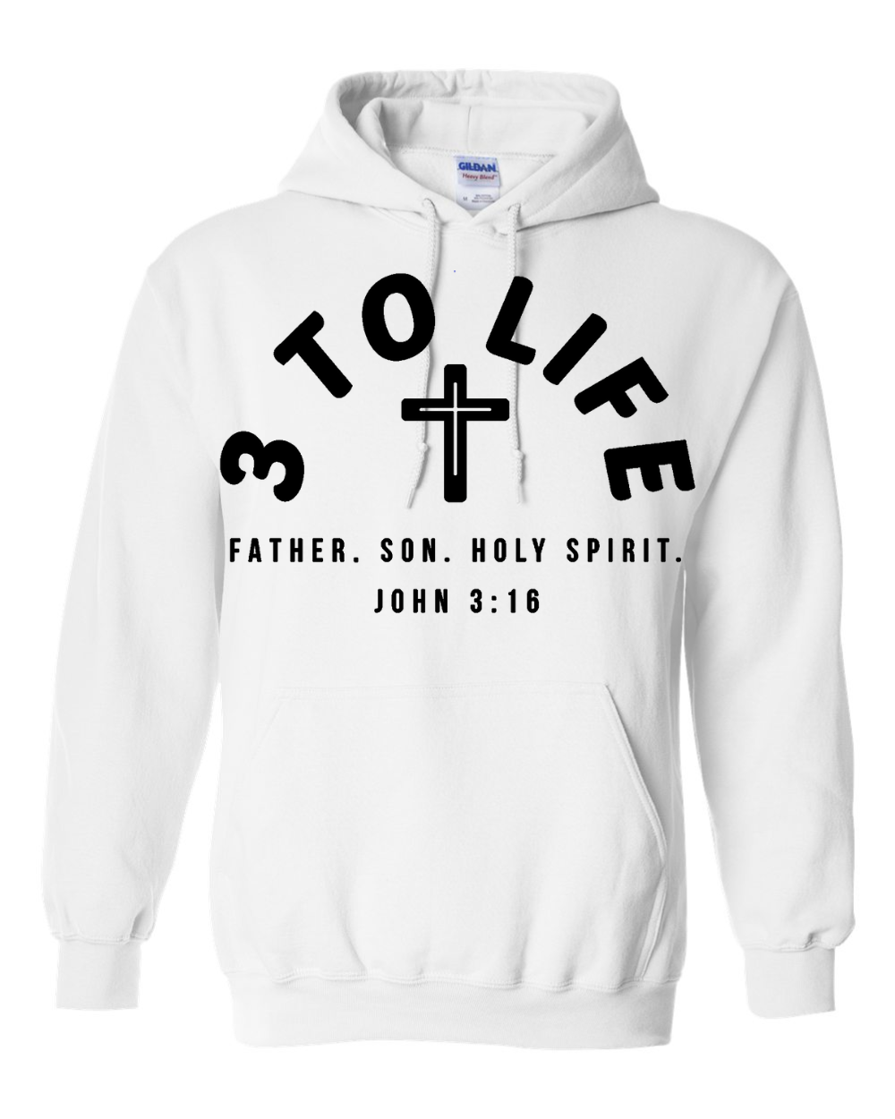 "Trinity Hoodie White & Black"