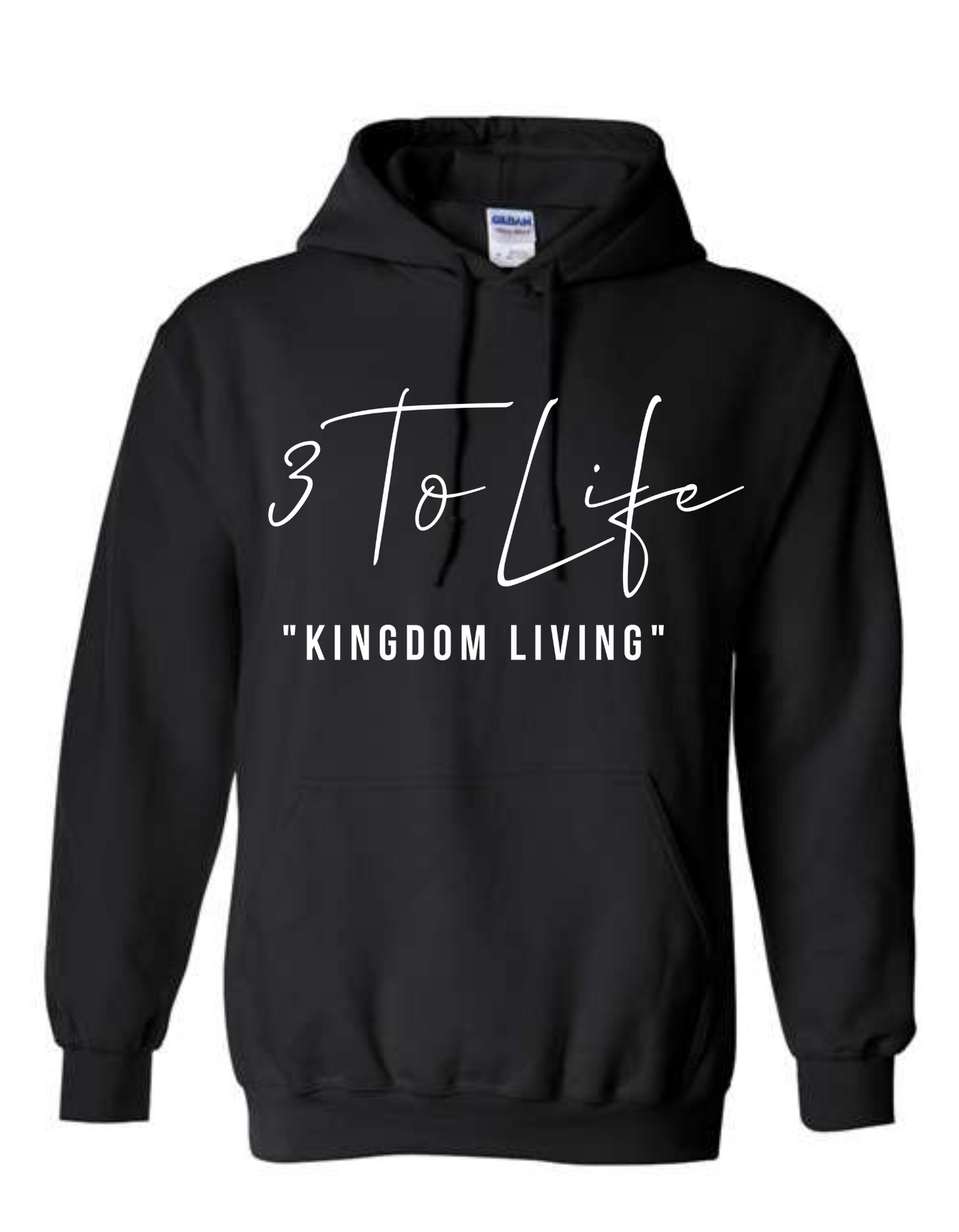 "Kingdom Living Hoodie Black & White"