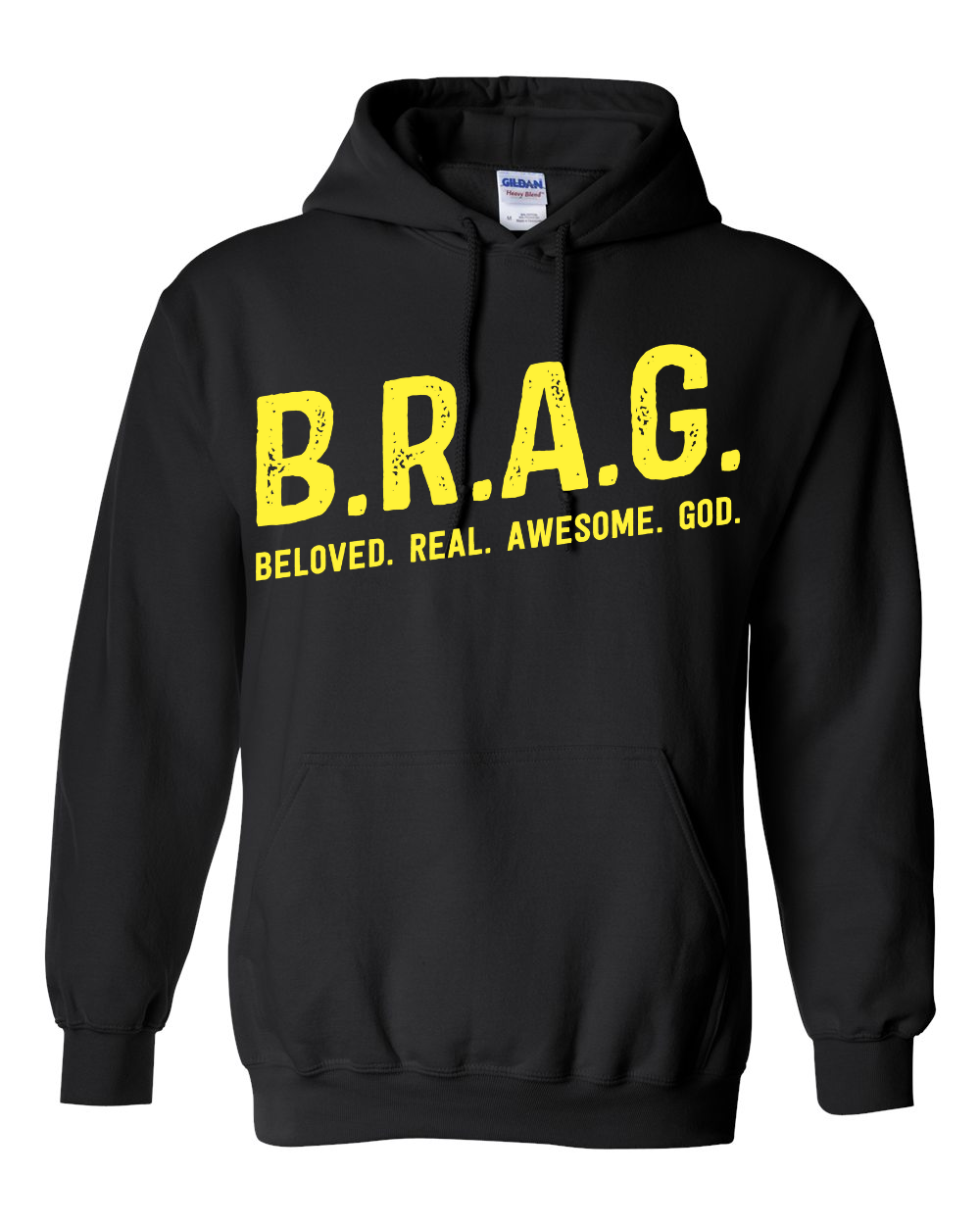 "B.R.A.G. Hoodie Black & Gold"