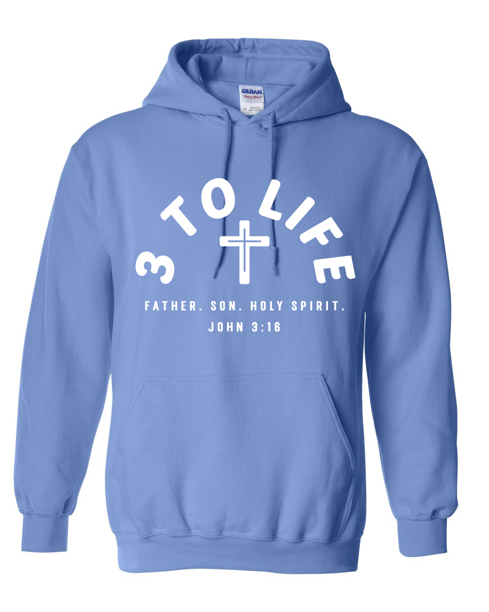 "Trinity Hoodie Carolina Blue & White"