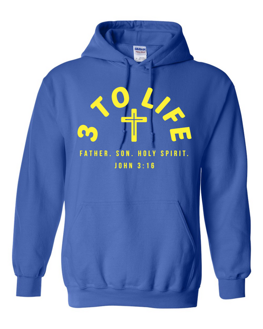 "Trinity Hoodie Royal Blue & Gold"