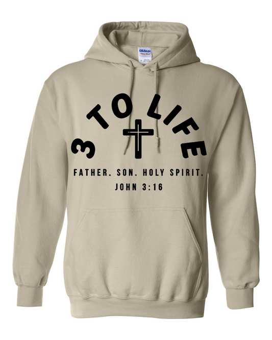 "Trinity Hoodie Sand & Black"