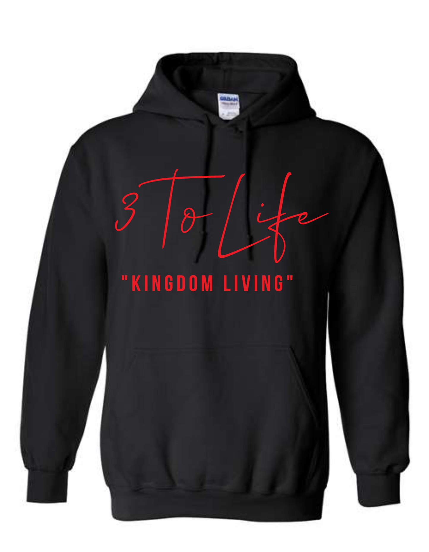 "Kingdom Living Hoodie Black & Red"