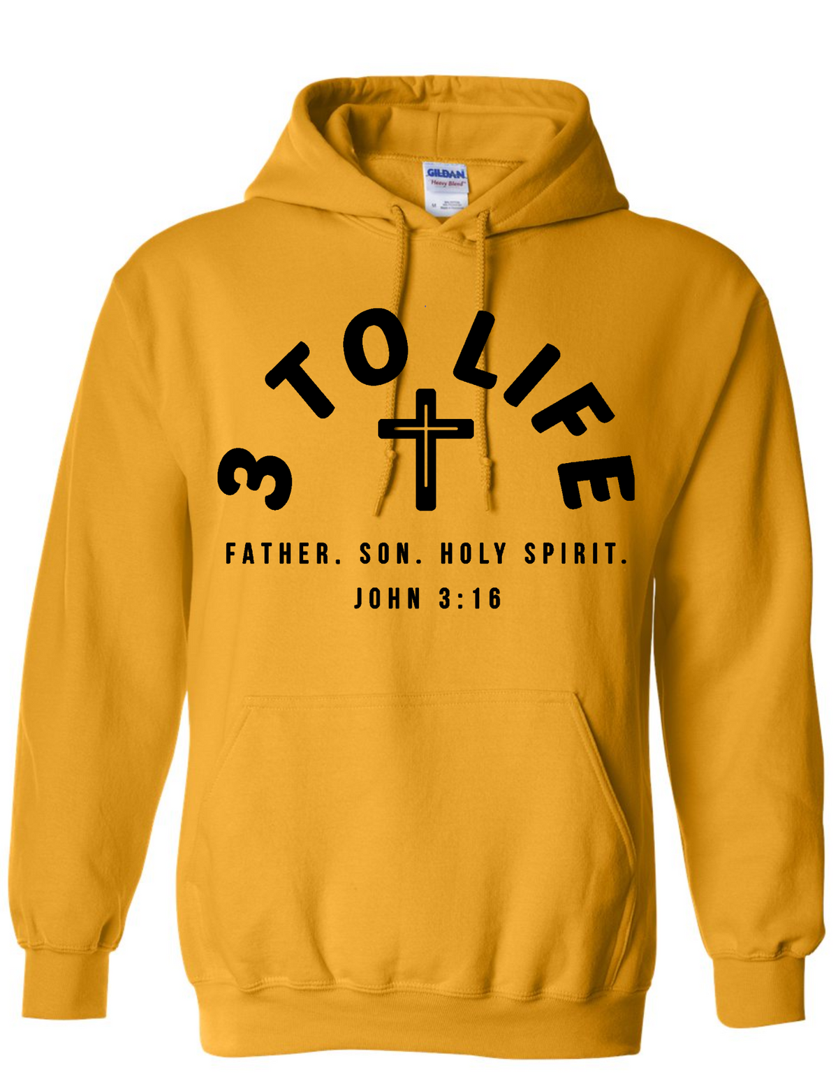 "Trinity Hoodie Gold & Black"